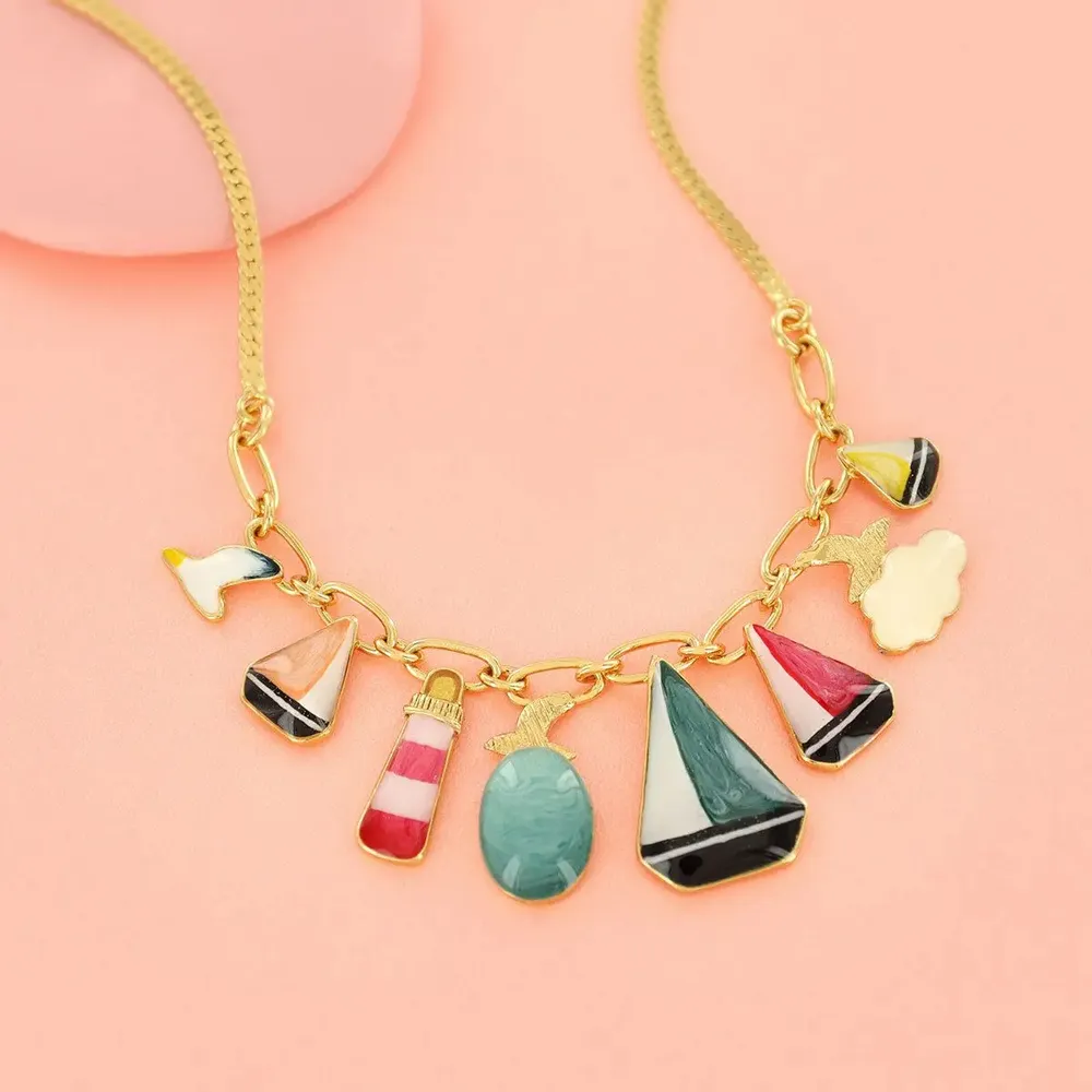 Jewelry - HORIZON NECKLACE GOLD COLOR MULTI - ILARIA.I