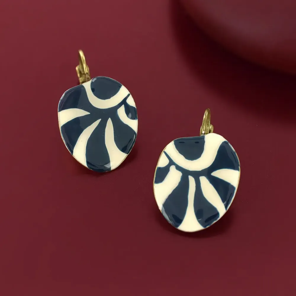 Bijoux - DORMEUSES KALY COULEUR BRONZE BLEU - ILARIA.I