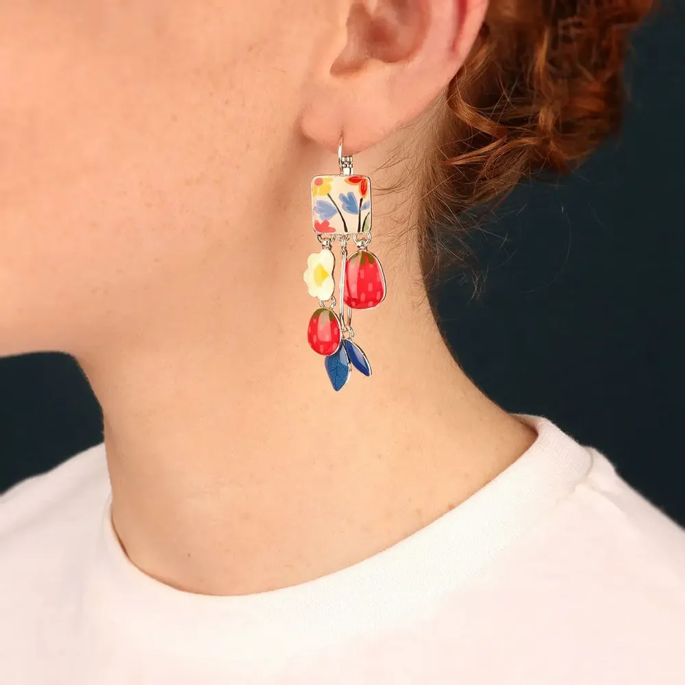 Bijoux - DORMEUSES DELICE COULEUR ARGENT MULTI - ILARIA.I