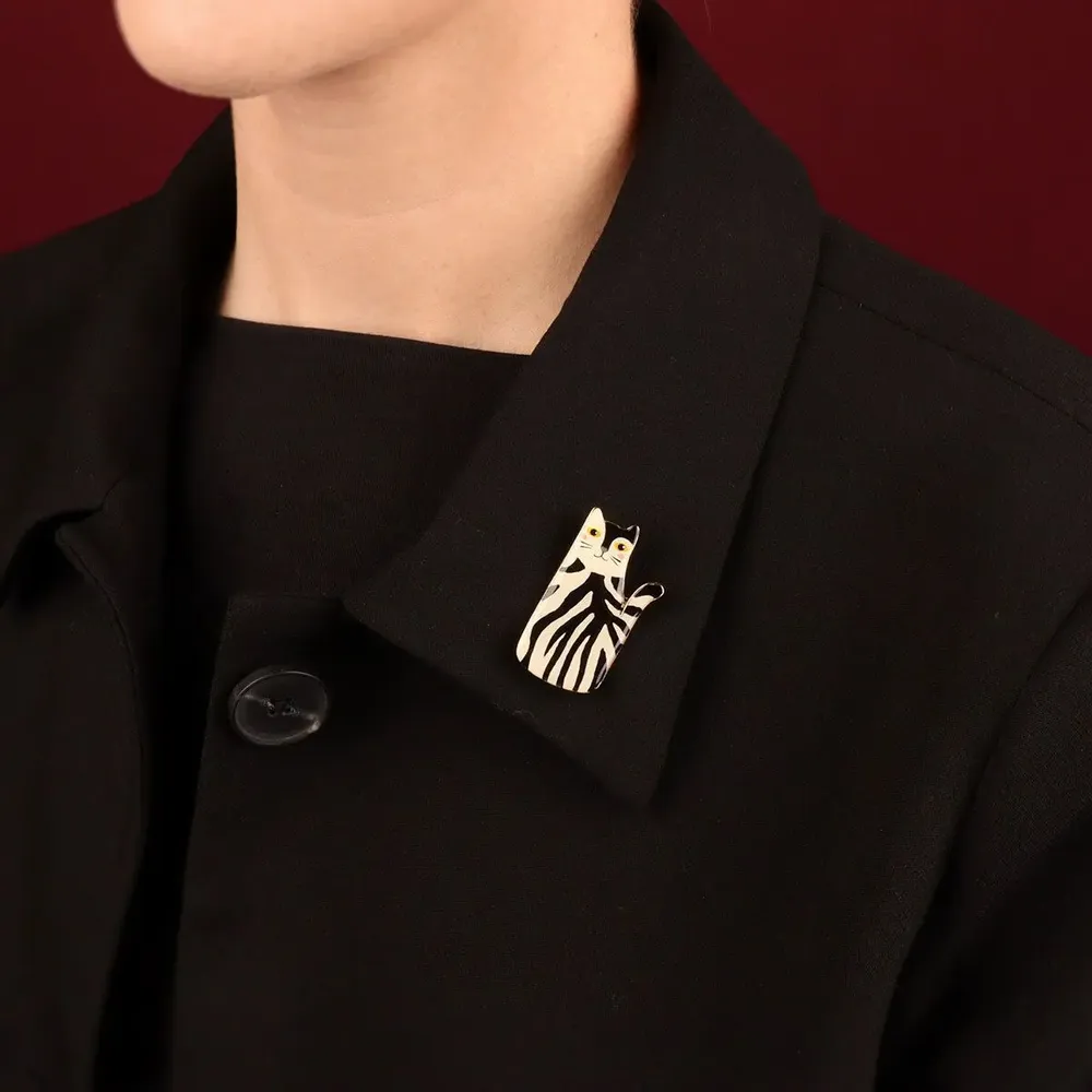 Bijoux - BROCHE ALFRED COULEUR DORE NOIR - ILARIA.I