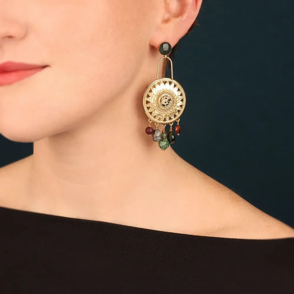 Jewelry - SOLEDAD CHIPS GOLD GREEN - ILARIA.I