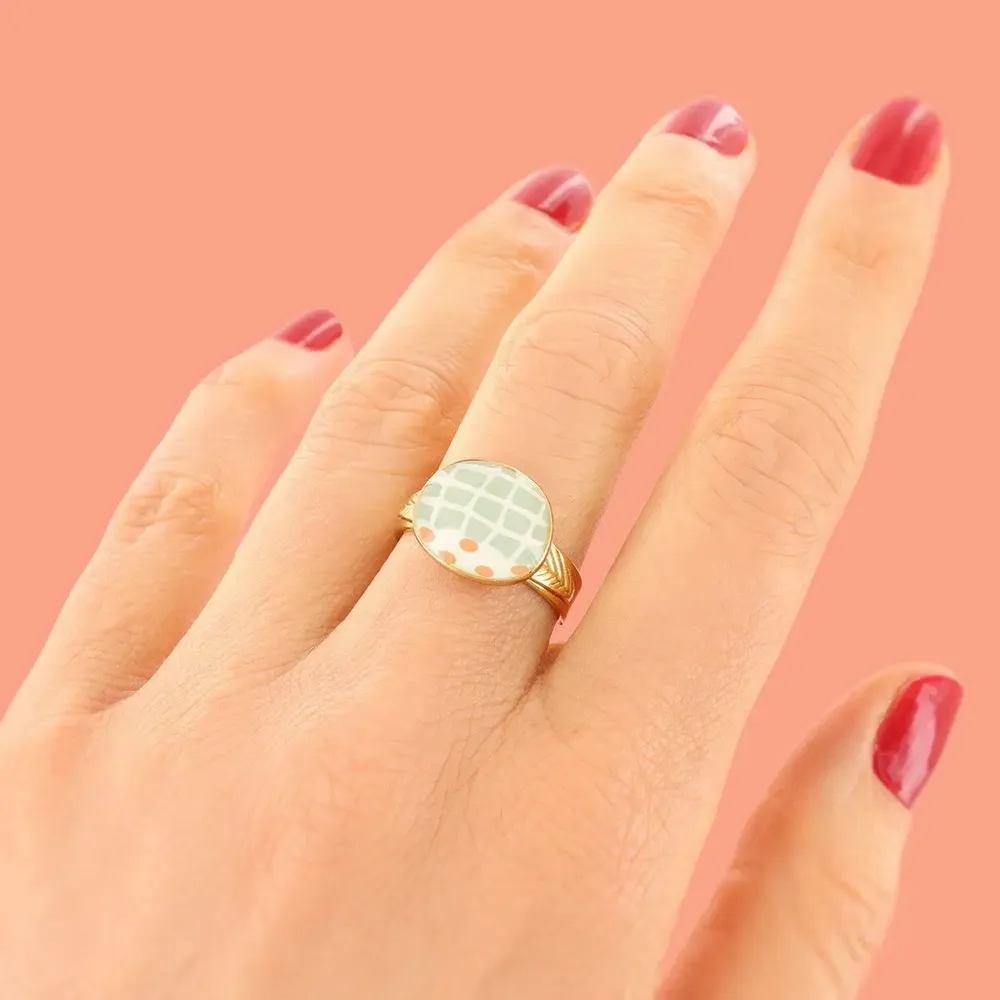 Jewelry - GOLD AND BLUE FEATHER RING - ILARIA.I