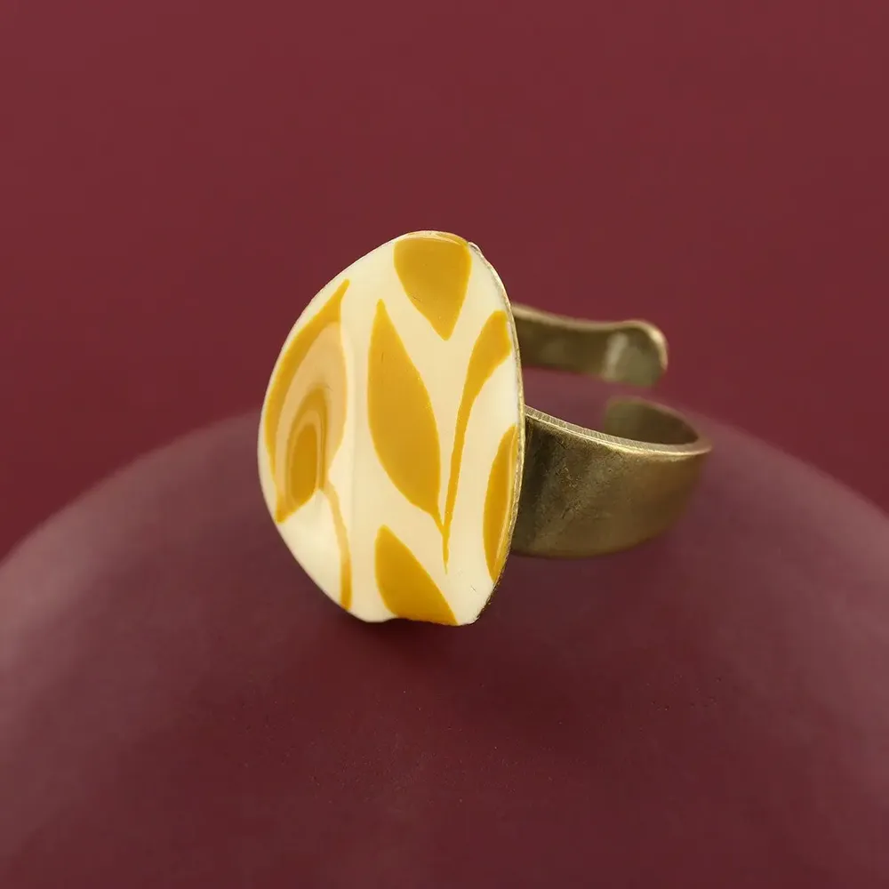 Bijoux - BAGUE KALY COULEUR BRONZE JAUNE - ILARIA.I