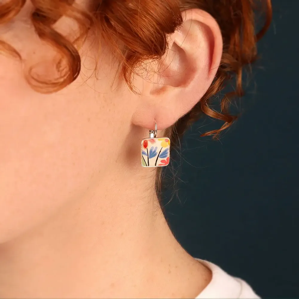 Bijoux - DORMEUSES DELICE COULEUR ARGENT MULTI - ILARIA.I