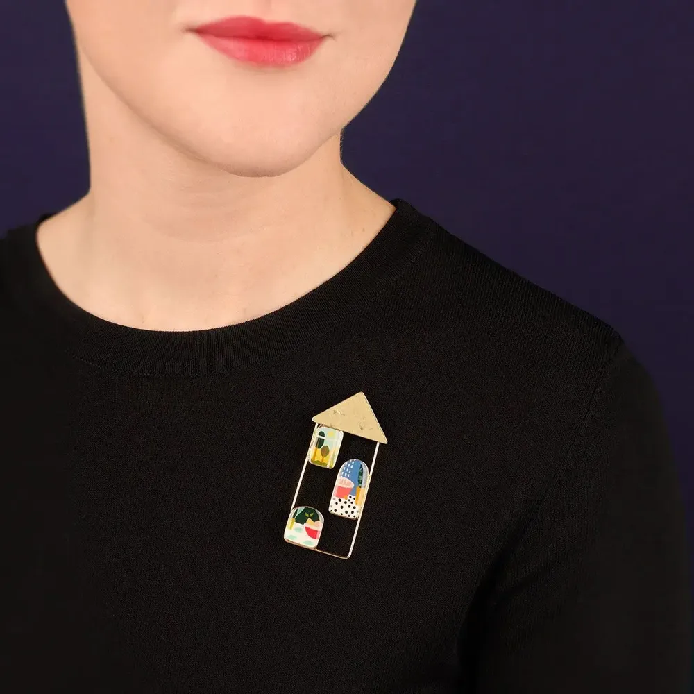 Jewelry - CURIOUS GOLD MULTI-COLOR BROOCH - ILARIA.I