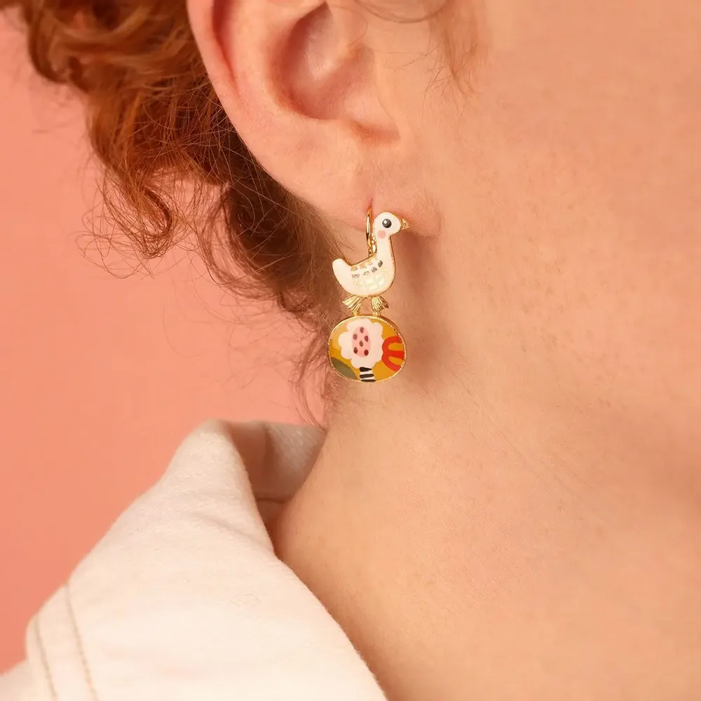 Jewelry - MULTI-COLOR GOLD FEATHER SLEEPERS - ILARIA.I