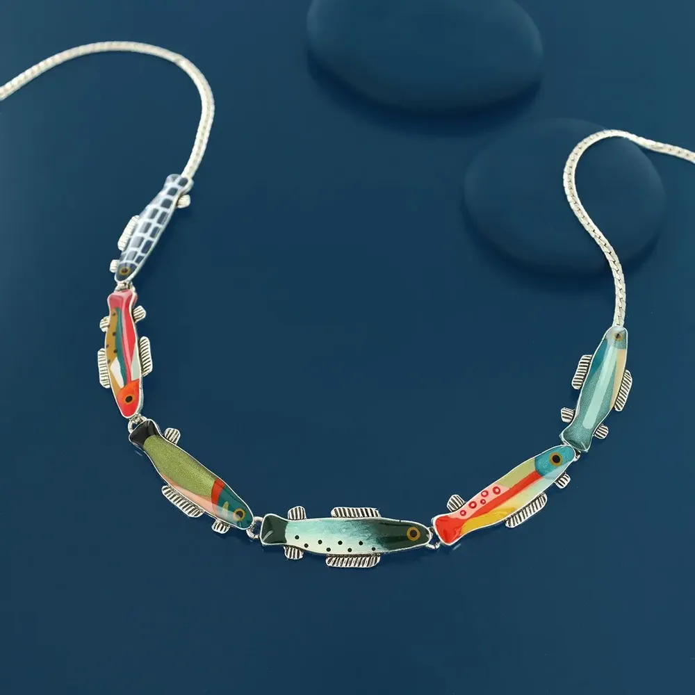 Jewelry - BLUE SILVER MULTI COLOR NECKLACE - ILARIA.I