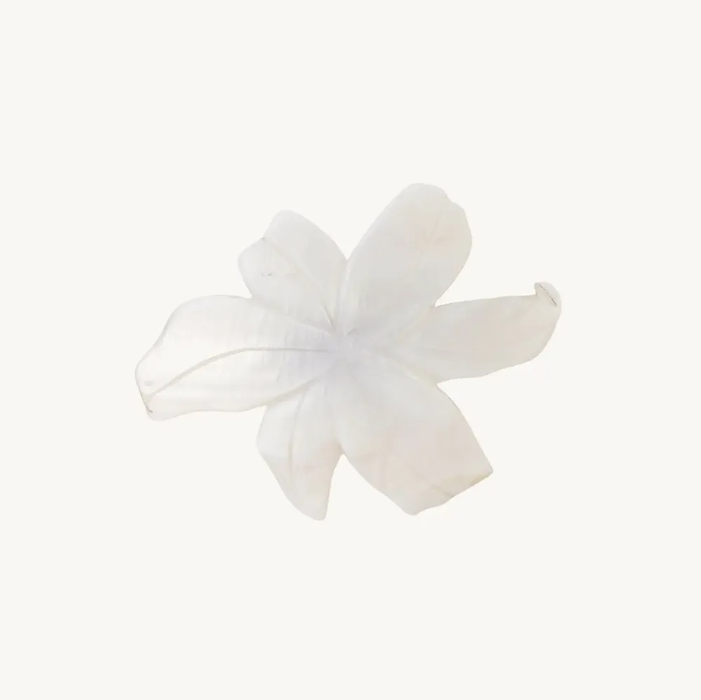 Bijoux - Broche fleur nacre blanche 5 pétales - Lis Blanc - ILARIA.I