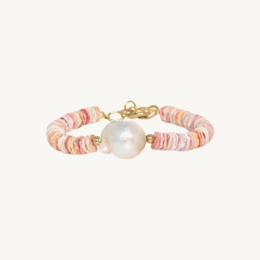 Bijoux - Bracelet ajustable perle baroque - Spiaggia Rosa - ILARIA.I