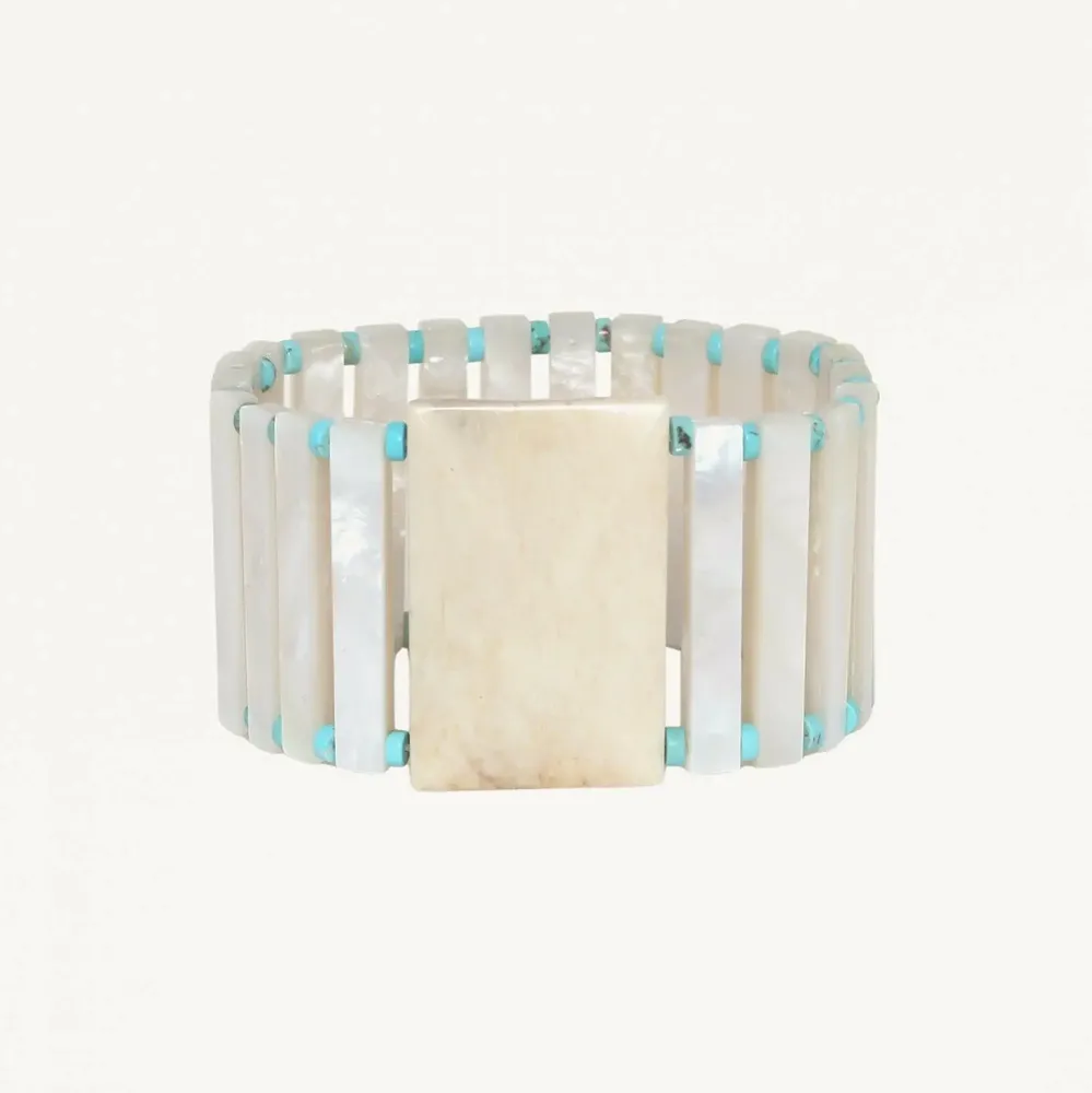 Bijoux - Bracelet manchette XL nacre - Milos - ILARIA.I