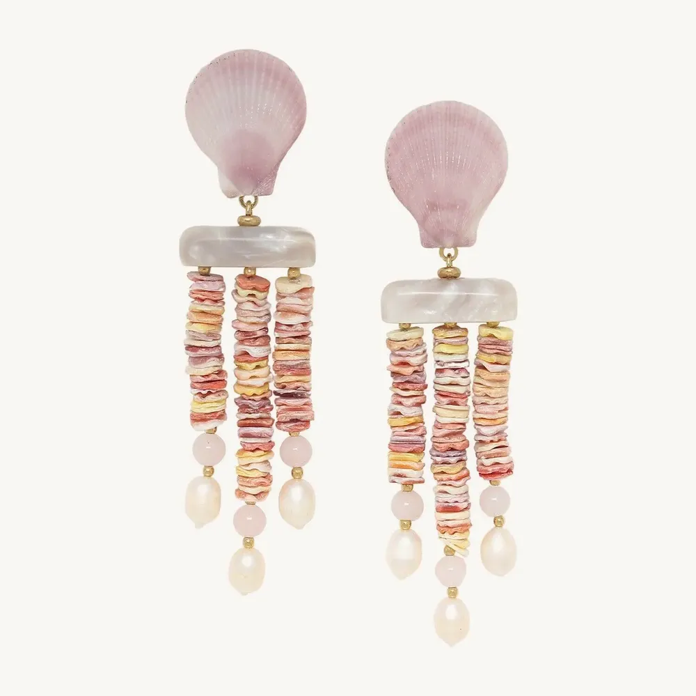 Jewelry - 3 rows XL post earrings - Spiaggia Rosa - ILARIA.I