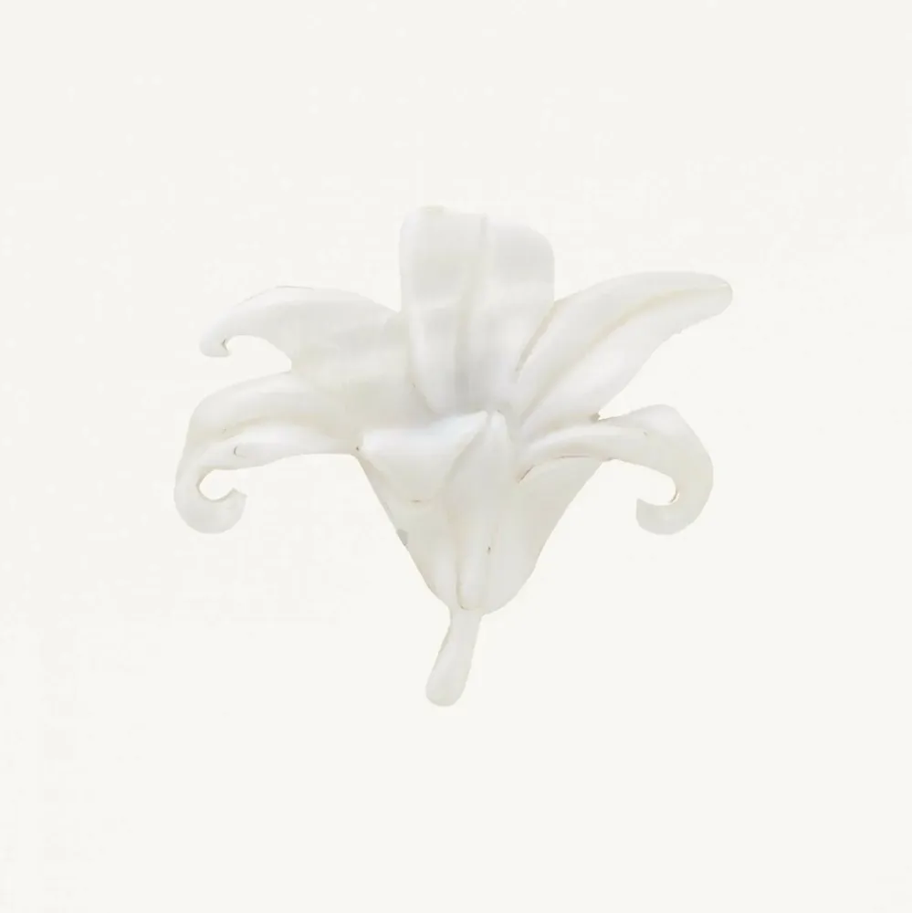 Jewelry - Flower brooch pin with stem - Lis Blanc - ILARIA.I