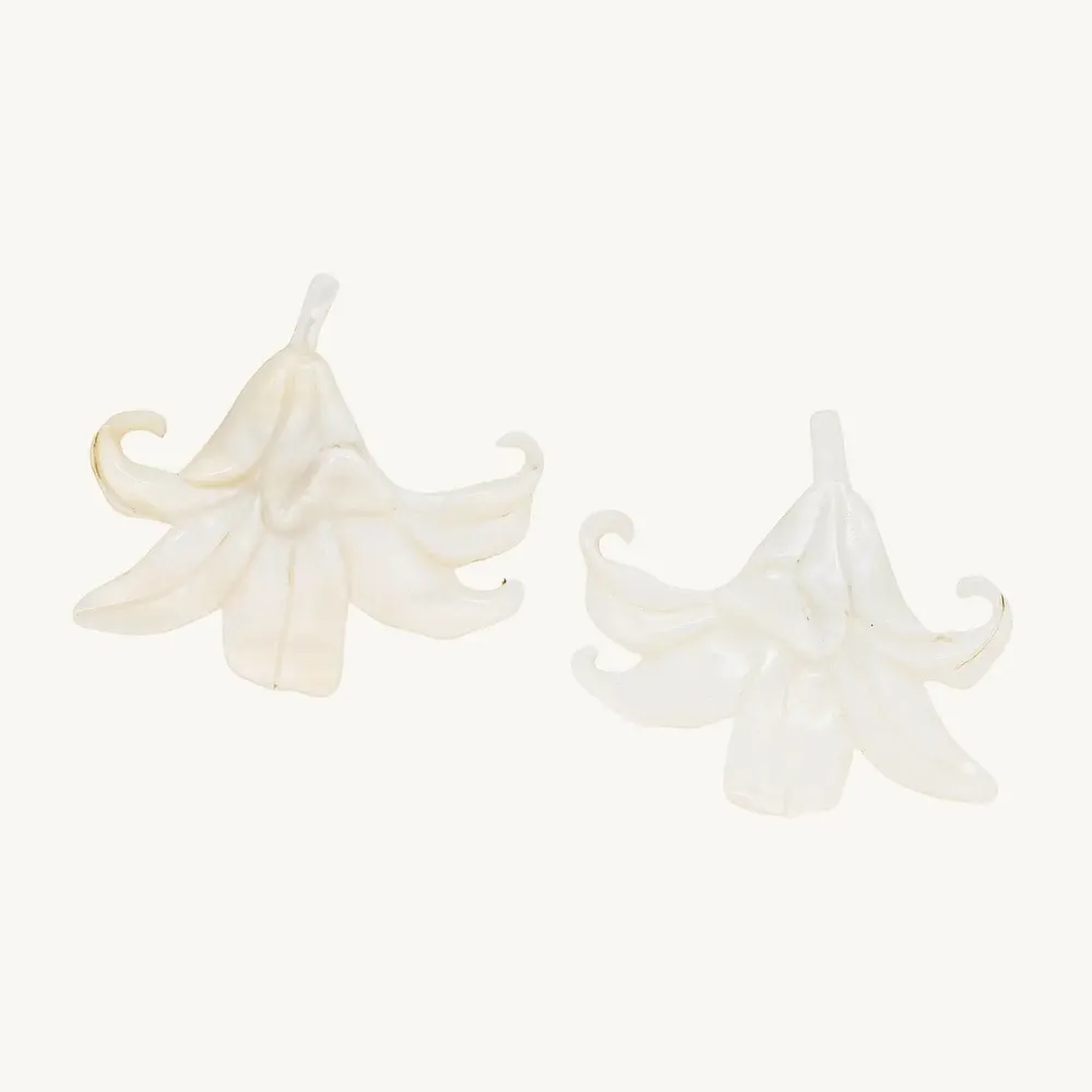 Jewelry - Stem & flower clip earrings - Lis Blanc - ILARIA.I