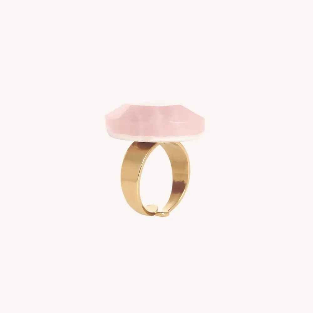 Bijoux - Bague ajustable quartz rose - Spiaggia Rosa - ILARIA.I