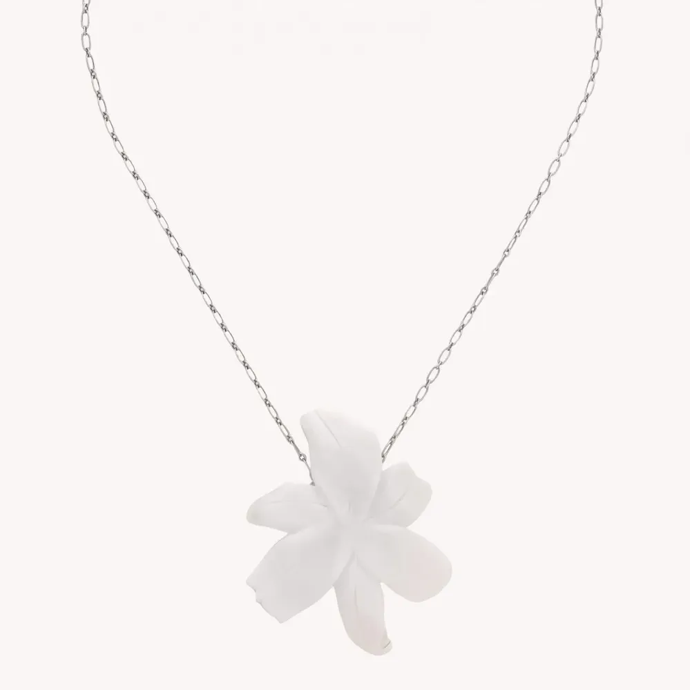Jewelry - 5 petals flower pendant necklace - Lis Blanc - ILARIA.I