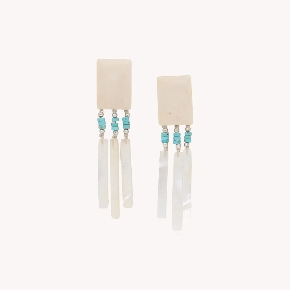 Jewelry - XL post earrings with 3 dangles - Milos - ILARIA.I
