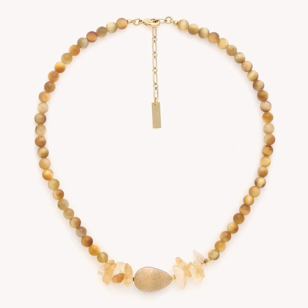 Jewelry - Tiger eyes simple necklace - Alegria Beach - ILARIA.I