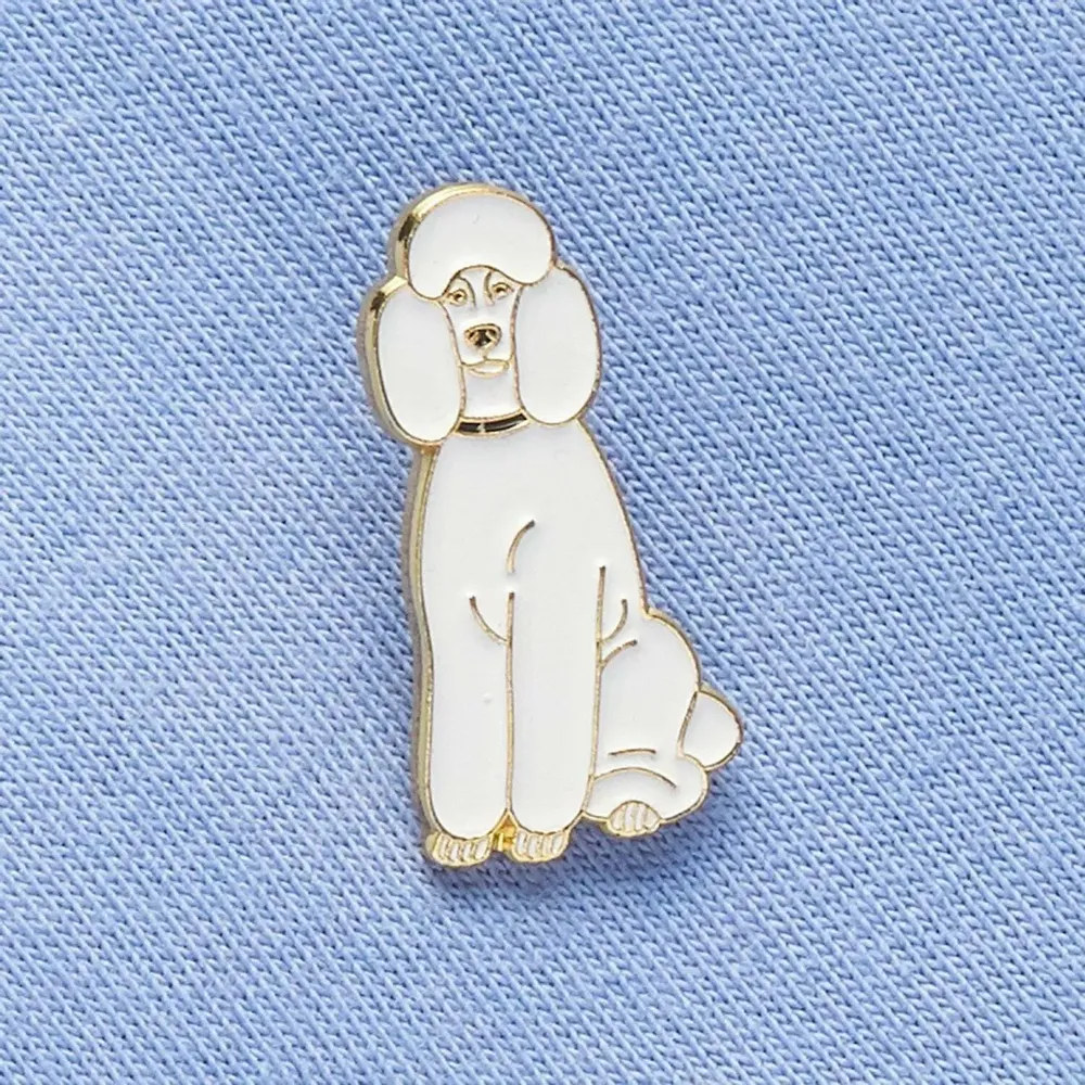Decorative frescoes - Pin Poodle white - ILARIA.I