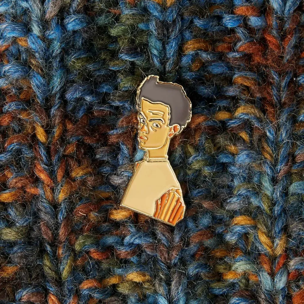 Decorative frescoes - Pin Self-Portrait with Striped Shirt - Egon Schiele, 1910 - ILARIA.I