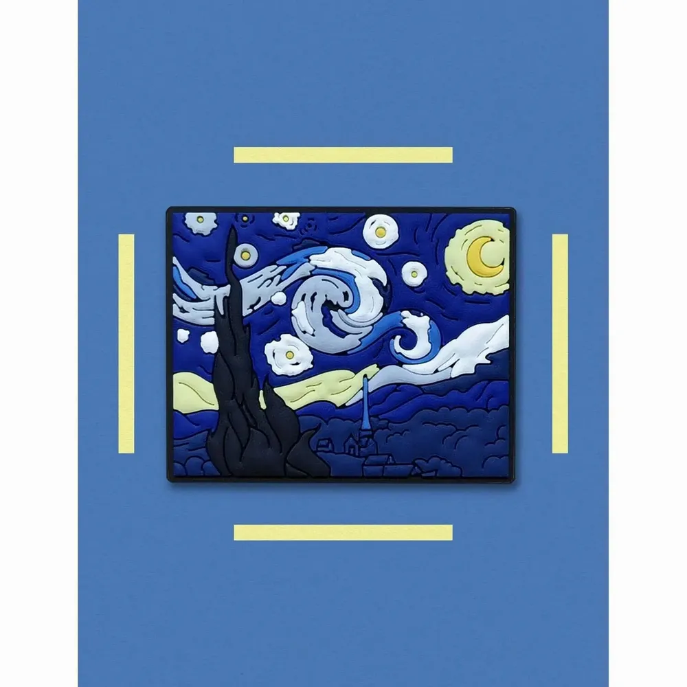 Decorative frescoes - PVC Magnet The Starry Night - Vincent van Gogh, 1889 - ILARIA.I