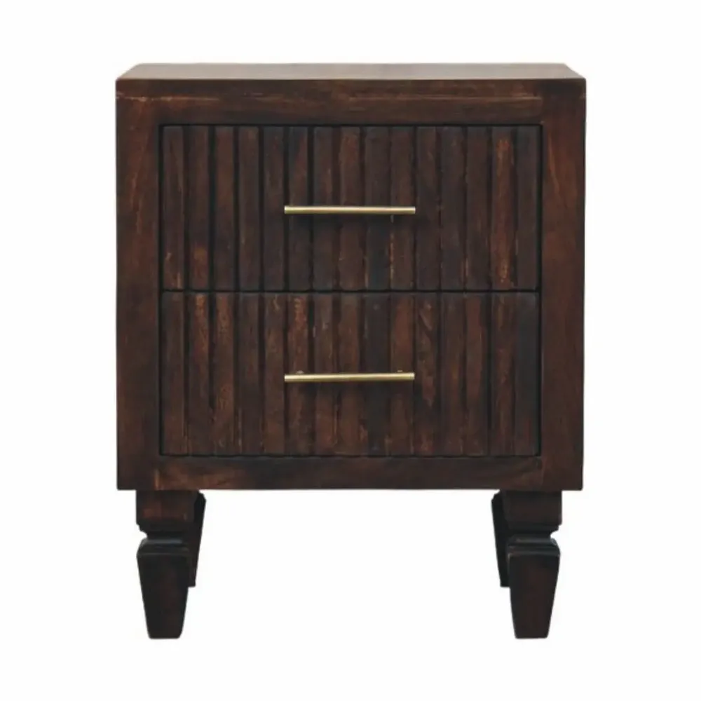 Night tables - Artisan Furniture Solid Wood Belmont 2 Drawer Nightstand - ASIATIDES