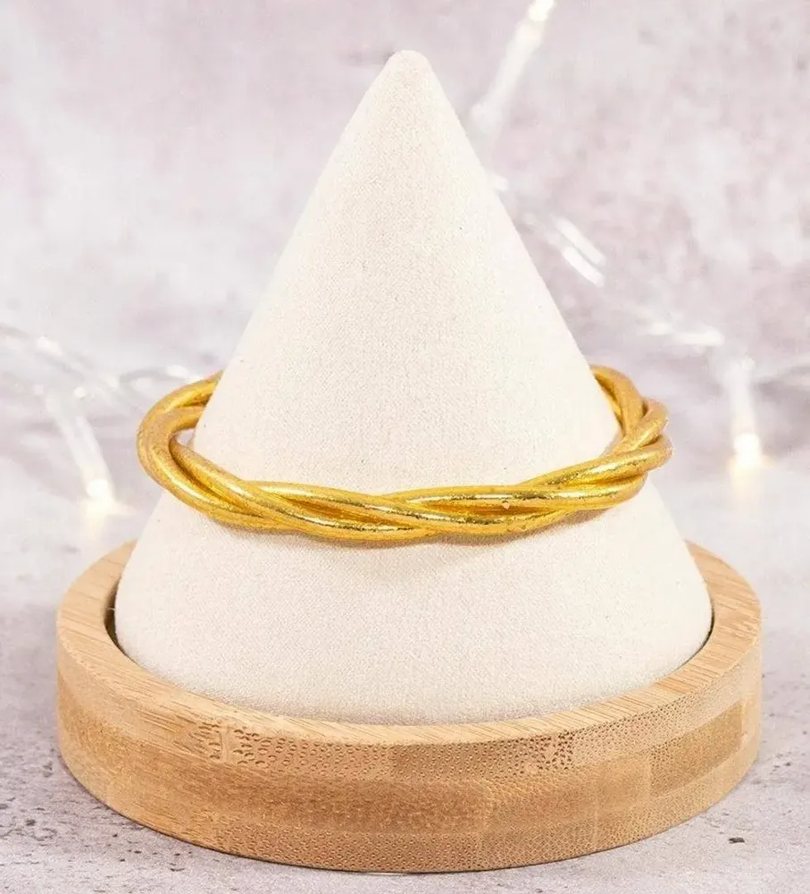 Jewelry - Jonc bouddhiste twist fin DORE - ILARIA.I