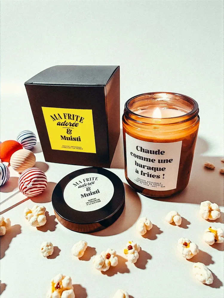 Objets de décoration - Bougie Muisti & Ma Frite Adorée - Chaude comme une baraque à frites – 160g - ILARIA.I