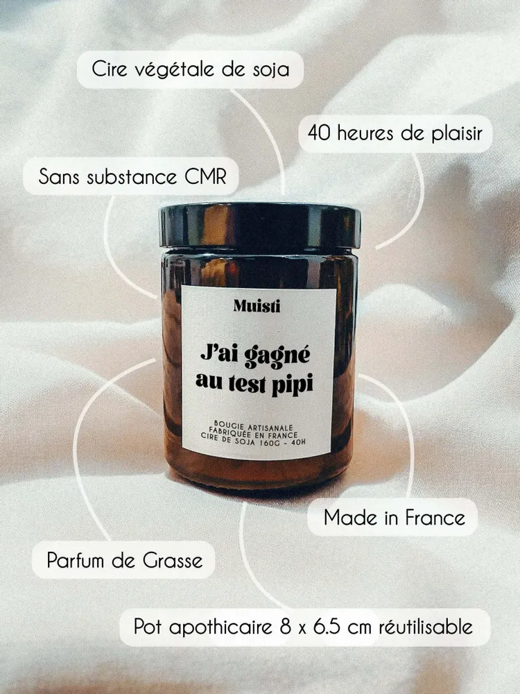 Decorative objects - Scented Candle - I Won the Pee Test - White Musk - 160g - ILARIA.I
