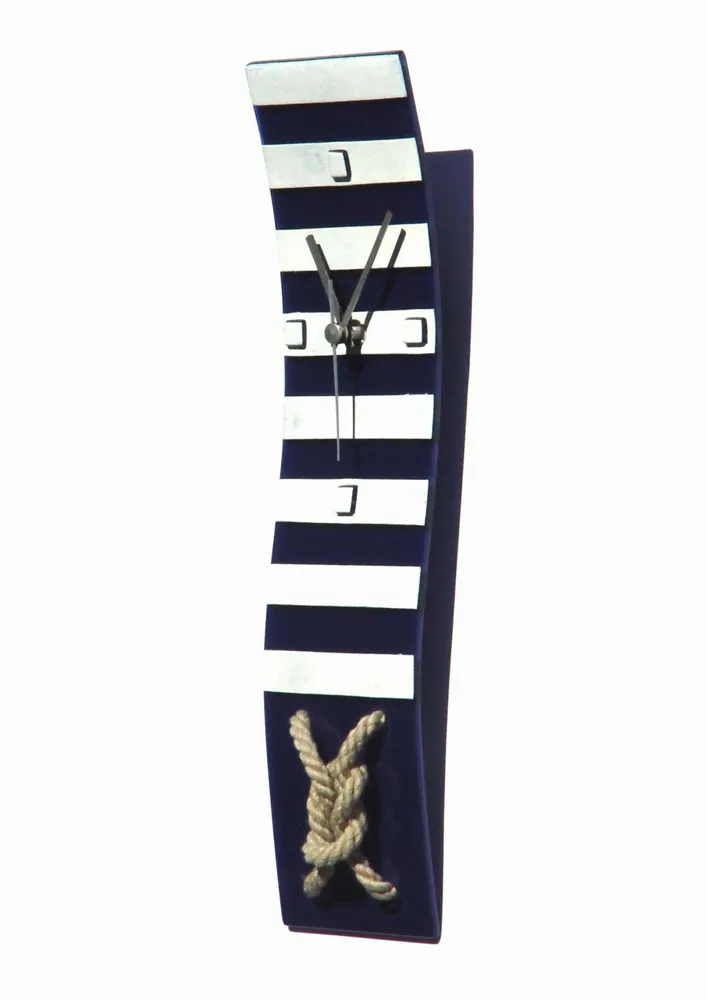 Horloges - test1 Horloge murale bleu nautique 10x41 cm - ILARIA.I