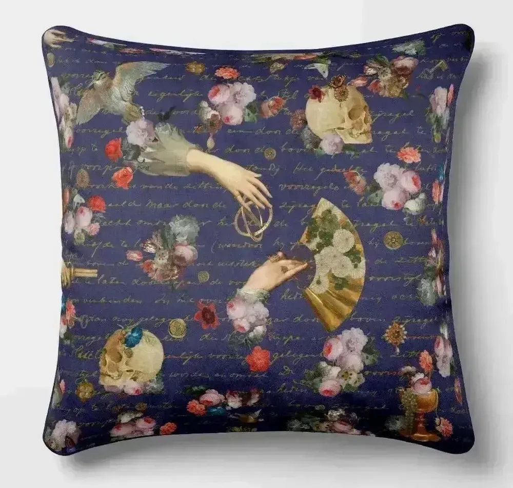 Linge - Rêves Baroques 4 - Housse Coussin Velours 45cm x 45cm - ILARIA.I