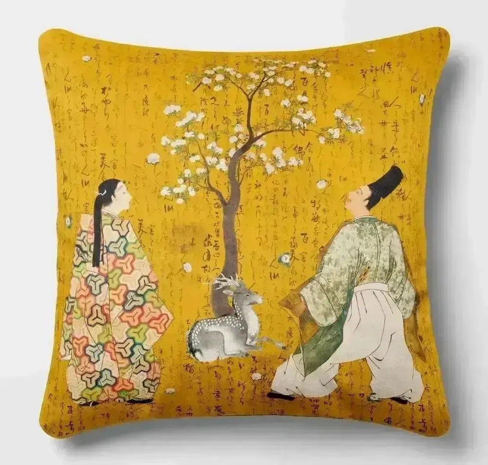 Linge - Splendeurs d'Edo 4 - Housse Coussin Velours 45cm x 45cm - ILARIA.I