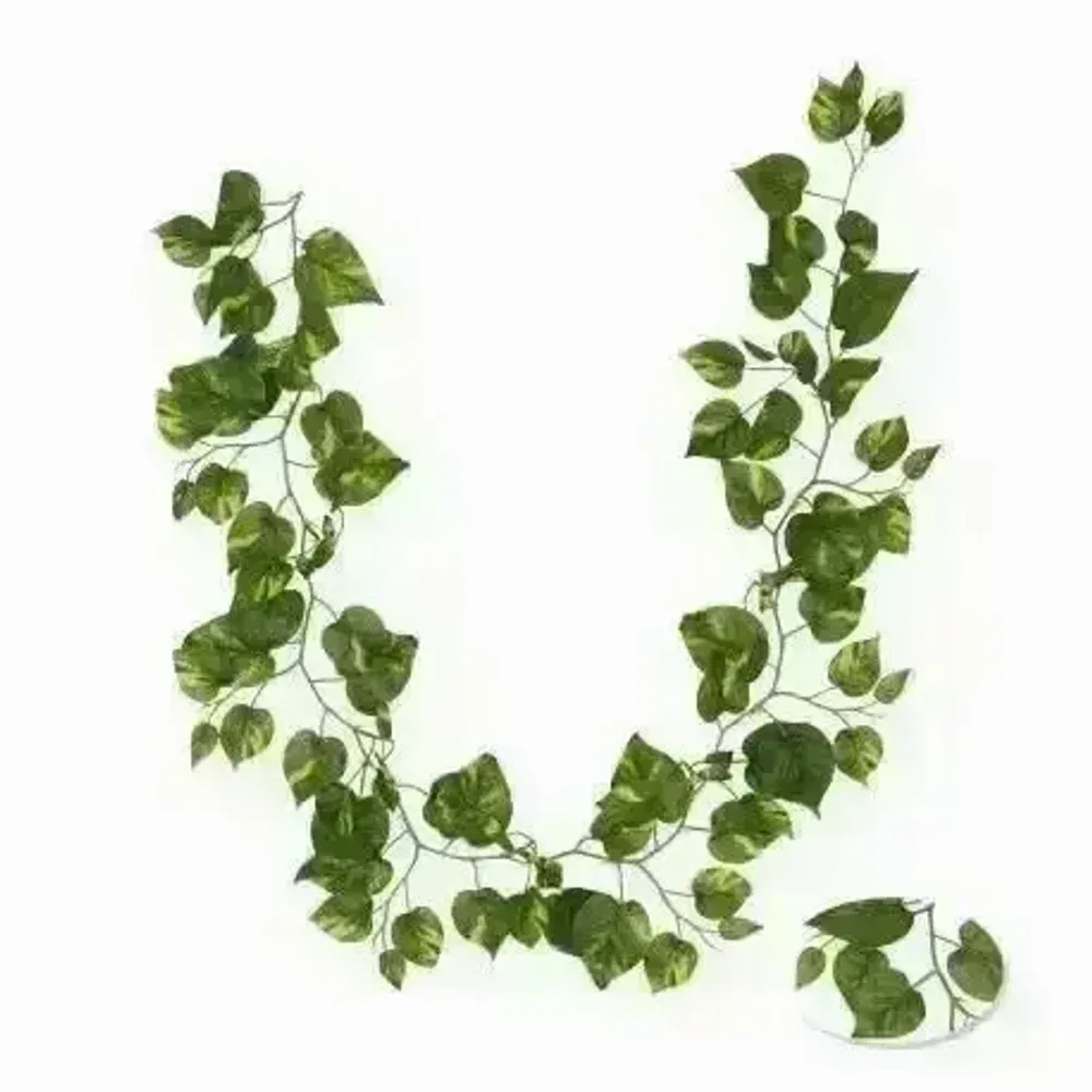 Floral decoration - Artificial pothos garland – Two shades of green - ILARIA.I
