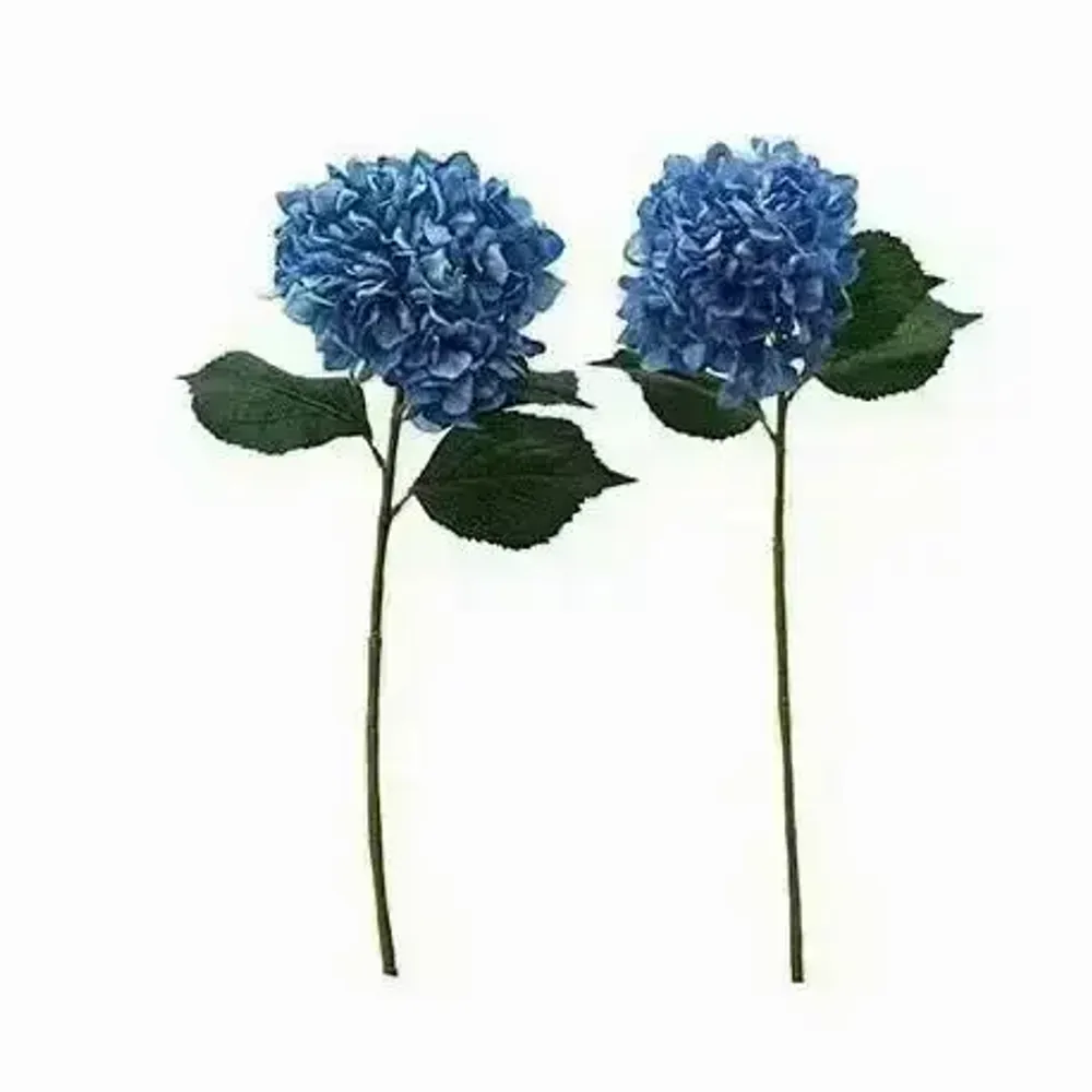 Décorations florales - Branche artificielle d’hortensia – 2 tons de bleu - ILARIA.I