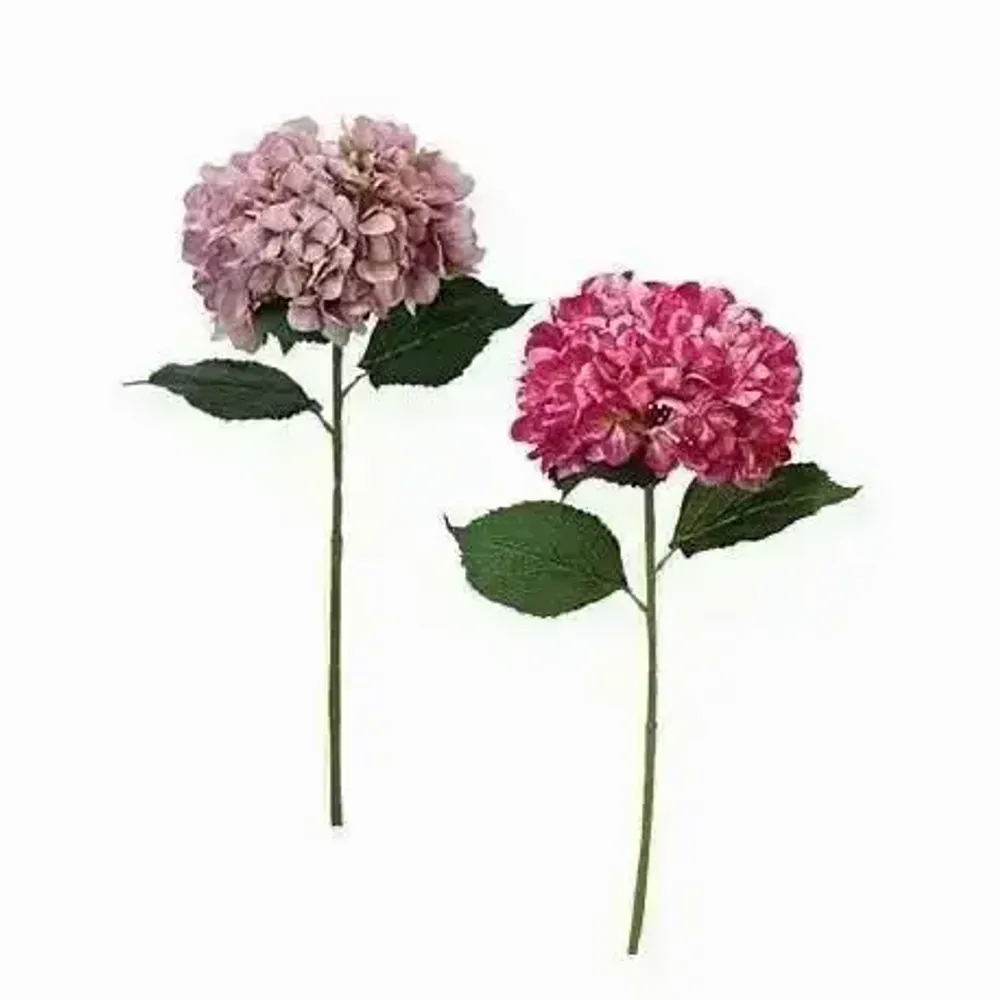 Décorations florales - Branche d’hortensia artificielle – 2 tons de rose - ILARIA.I