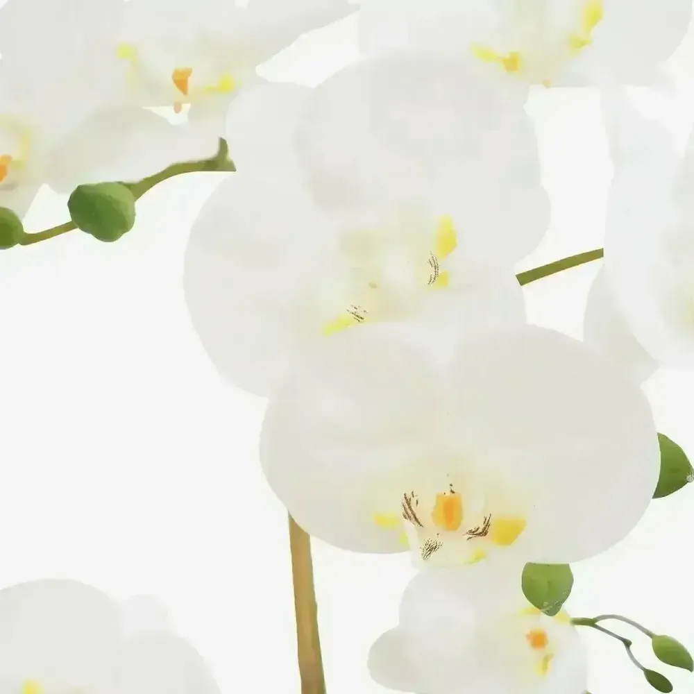 Décorations florales - Orchidée “toucher naturel” en pot céramique - ILARIA.I
