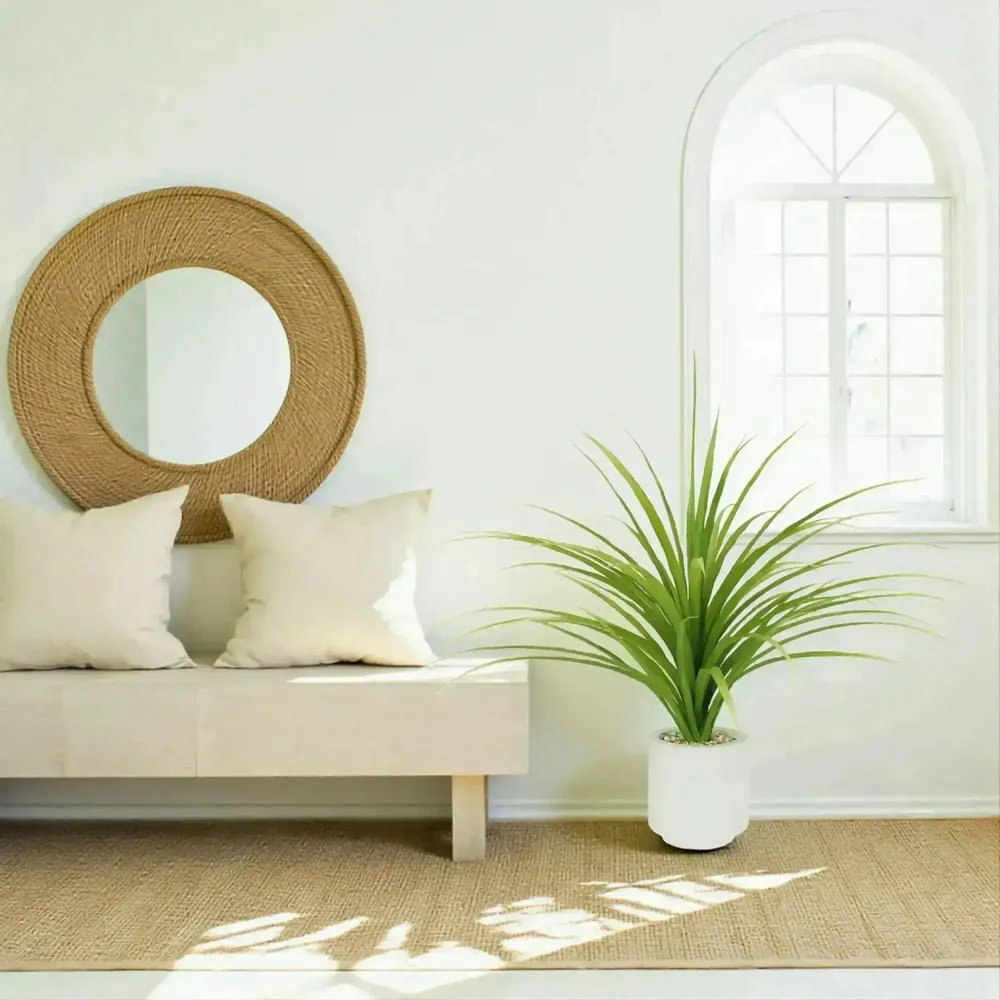Floral decoration - Artificial Dracaena in White Pot - ILARIA.I