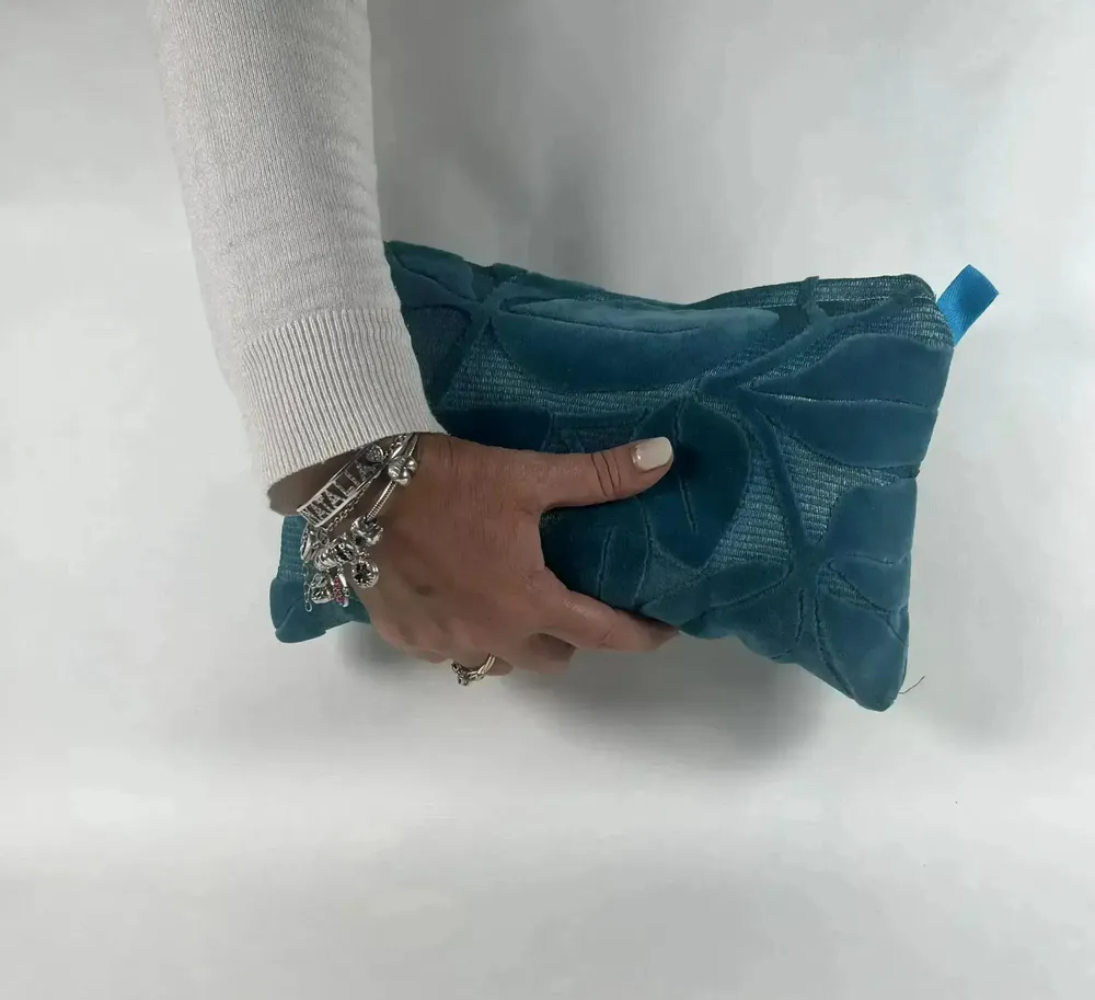 Clutches - Serving plate - Pochette natura blu - ILARIA.I