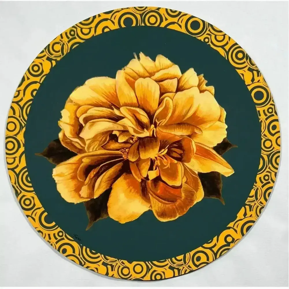 Table mat - Bottle coaster - Peonie Sottobottiglia - #02 - ILARIA.I