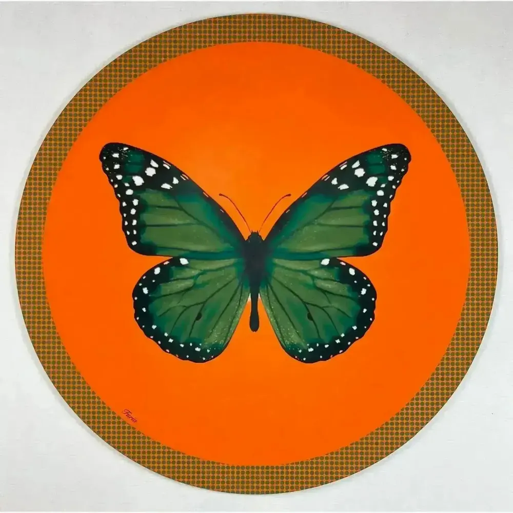 Table mat - Bottle coaster - Farfalla 2.0 Sottobottiglia Rotondo - #05 - ILARIA.I