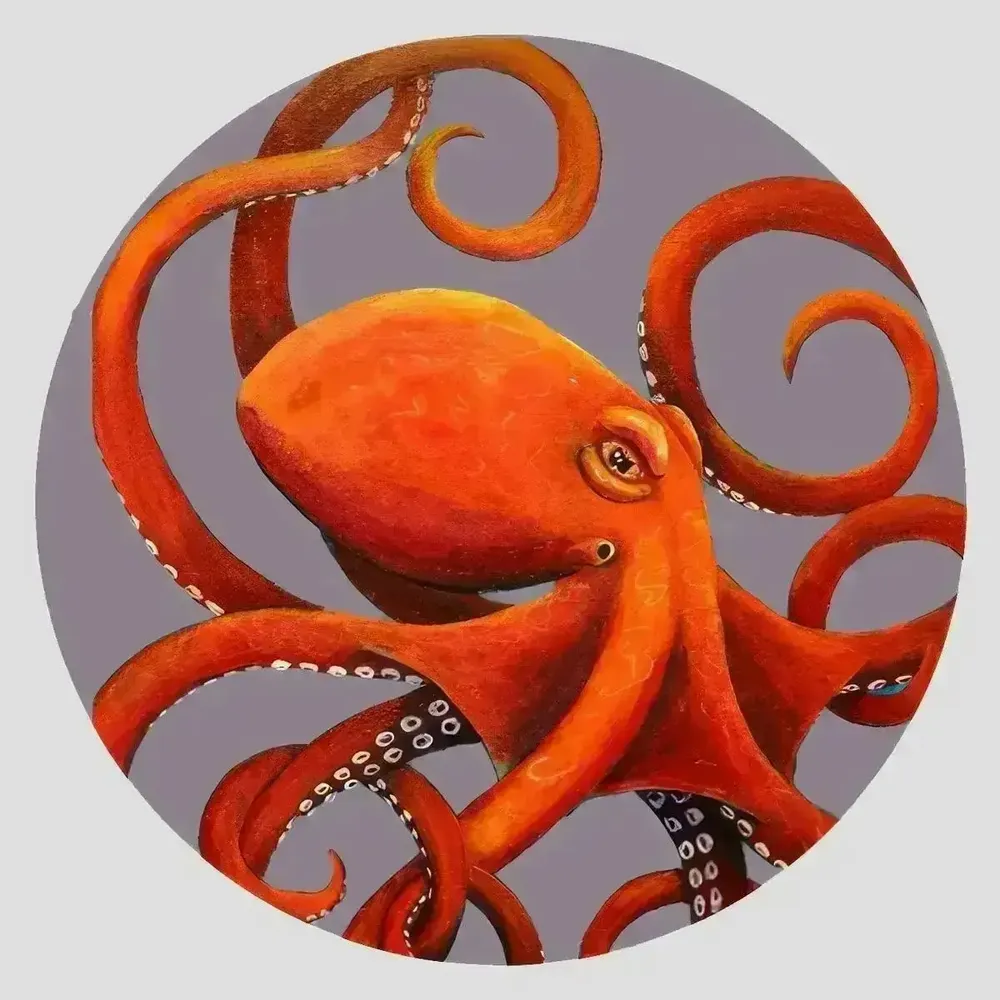 Table mat - Coasters - Octopus - Sottobicchiere Rotondo - #01 - ILARIA.I