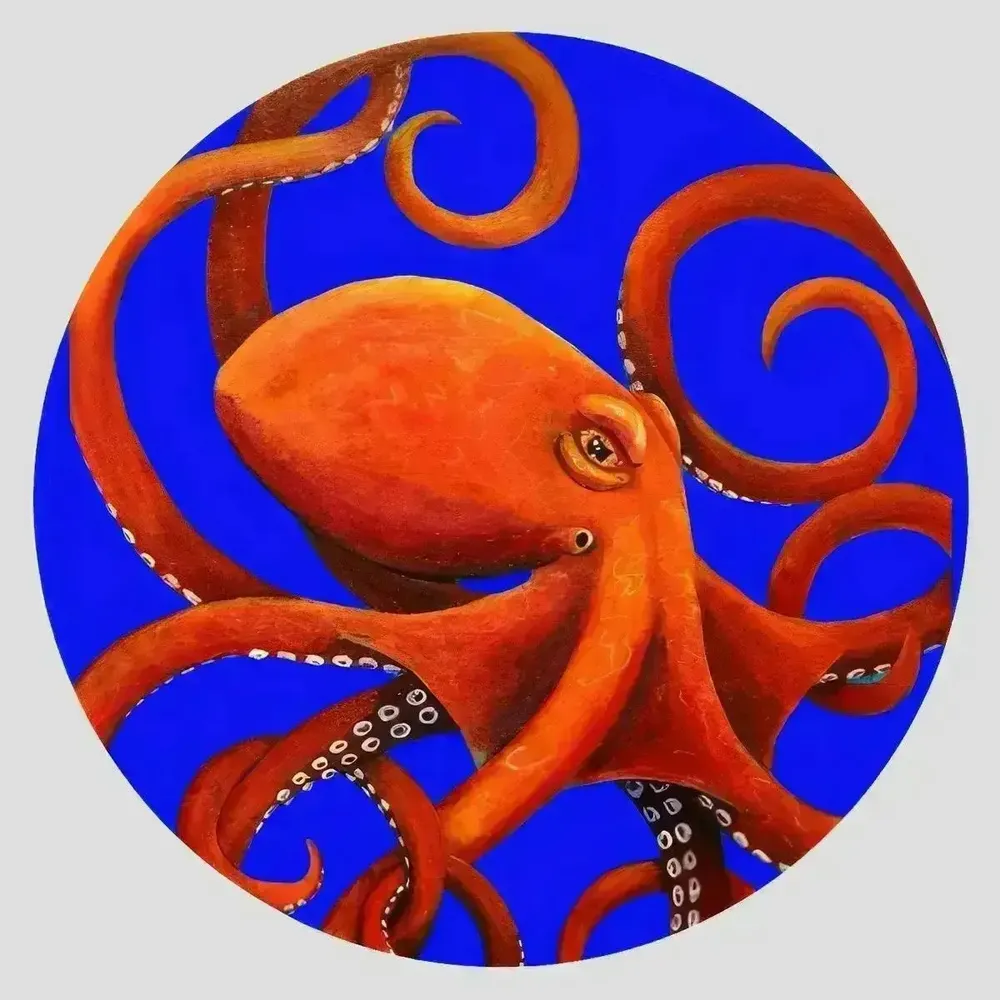 Dessous de plat - Dessous de verre - Octopus Sottobicchiere Rotondo - #04 - ILARIA.I