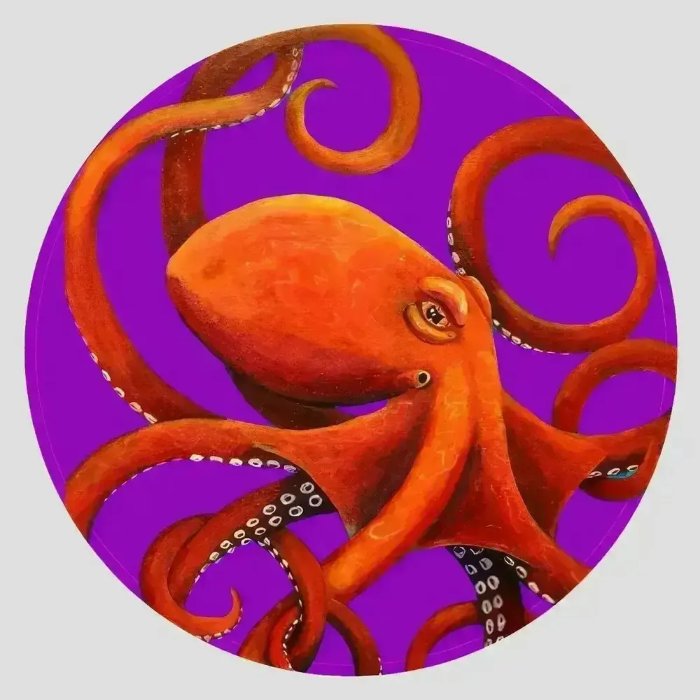 Dessous de plat - Dessous de verre - Octopus Sottobicchiere Rotondo - #05 - ILARIA.I
