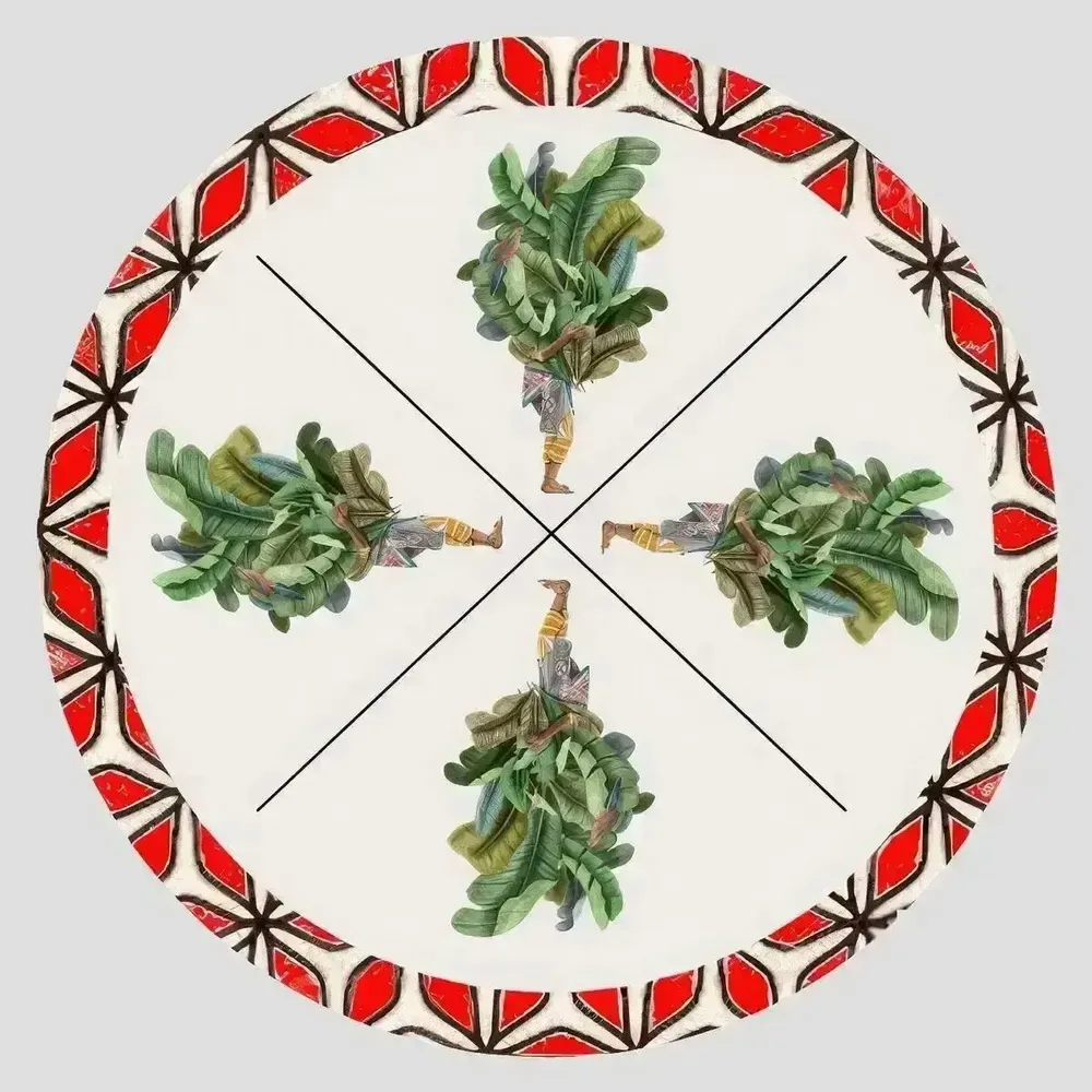 Sets de table - Sets de table - Leaf man Sottopiatto Rotondo - #01 - ILARIA.I
