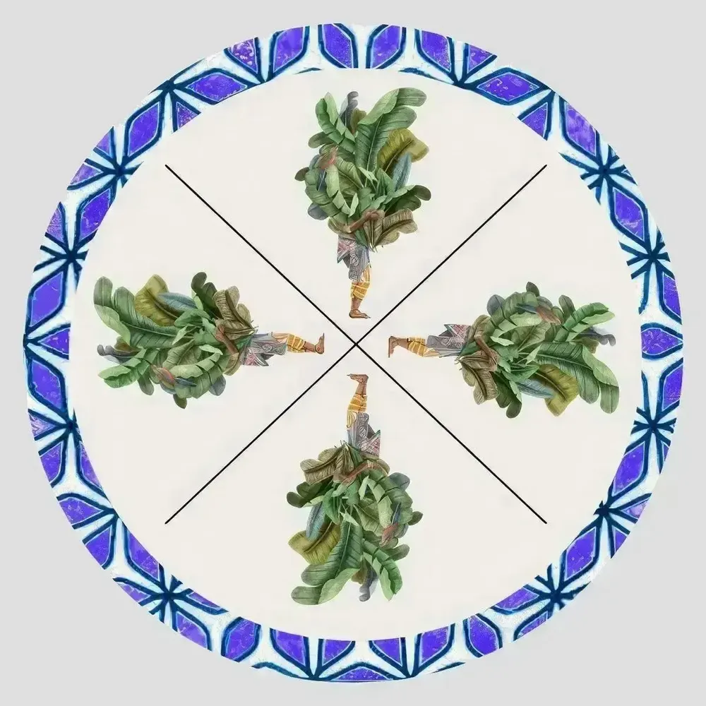 Sets de table - Sets de table - Leaf man Sottopiatto Rotondo - #02 - ILARIA.I