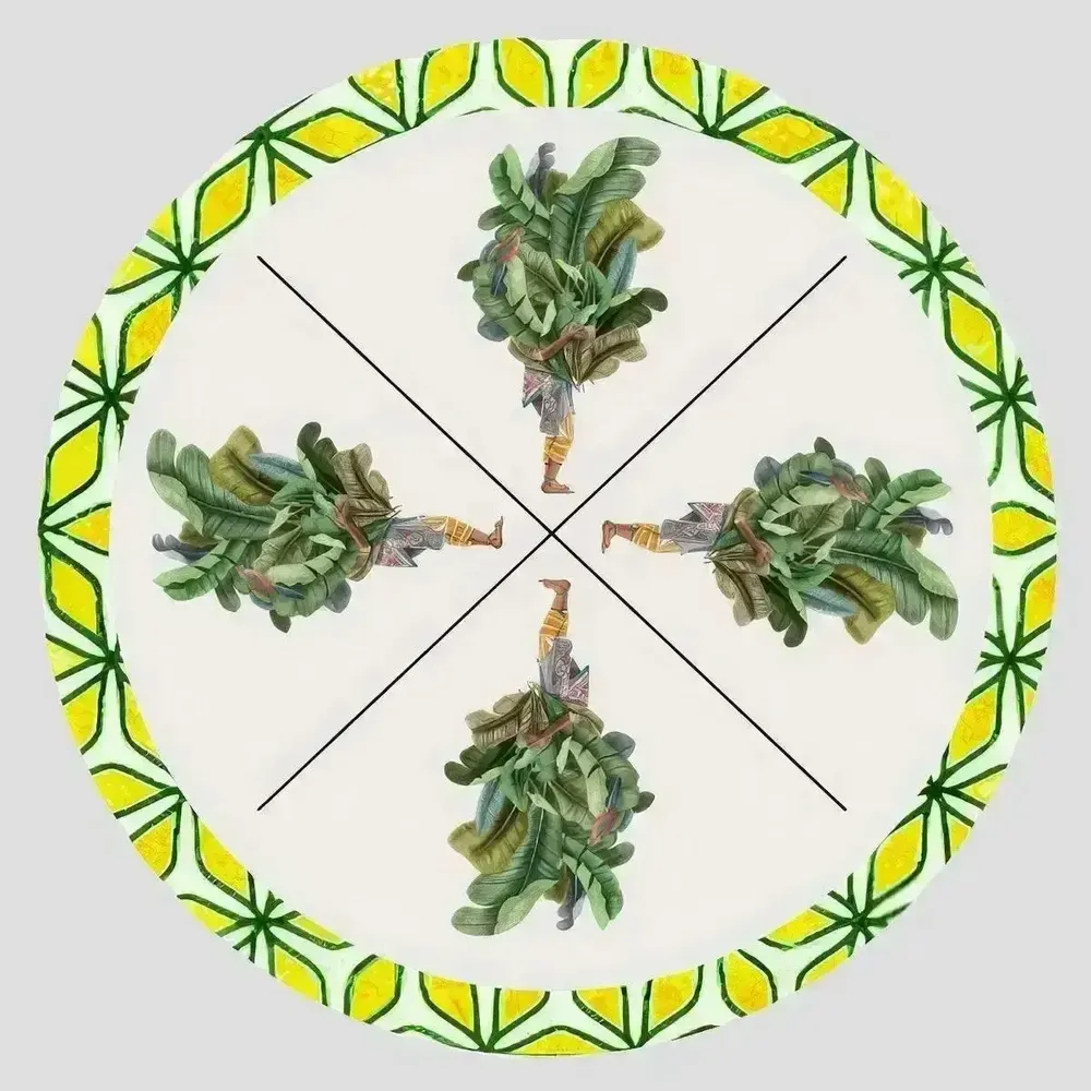 Placemats - placemats - Leaf man Sottopiatto Rotondo - #03 - ILARIA.I