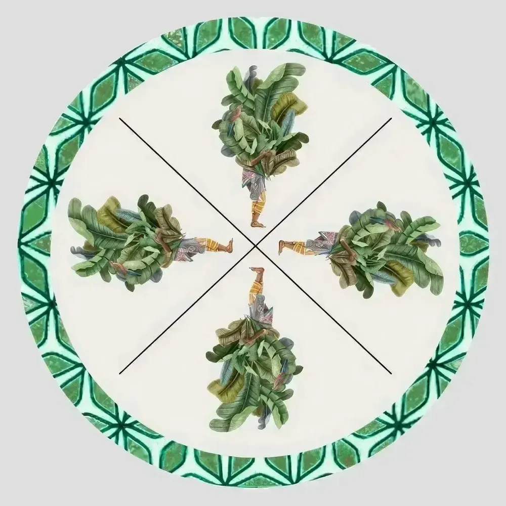 Sets de table - Sets de table - Leaf man Sottopiatto Rotondo - #04 - ILARIA.I