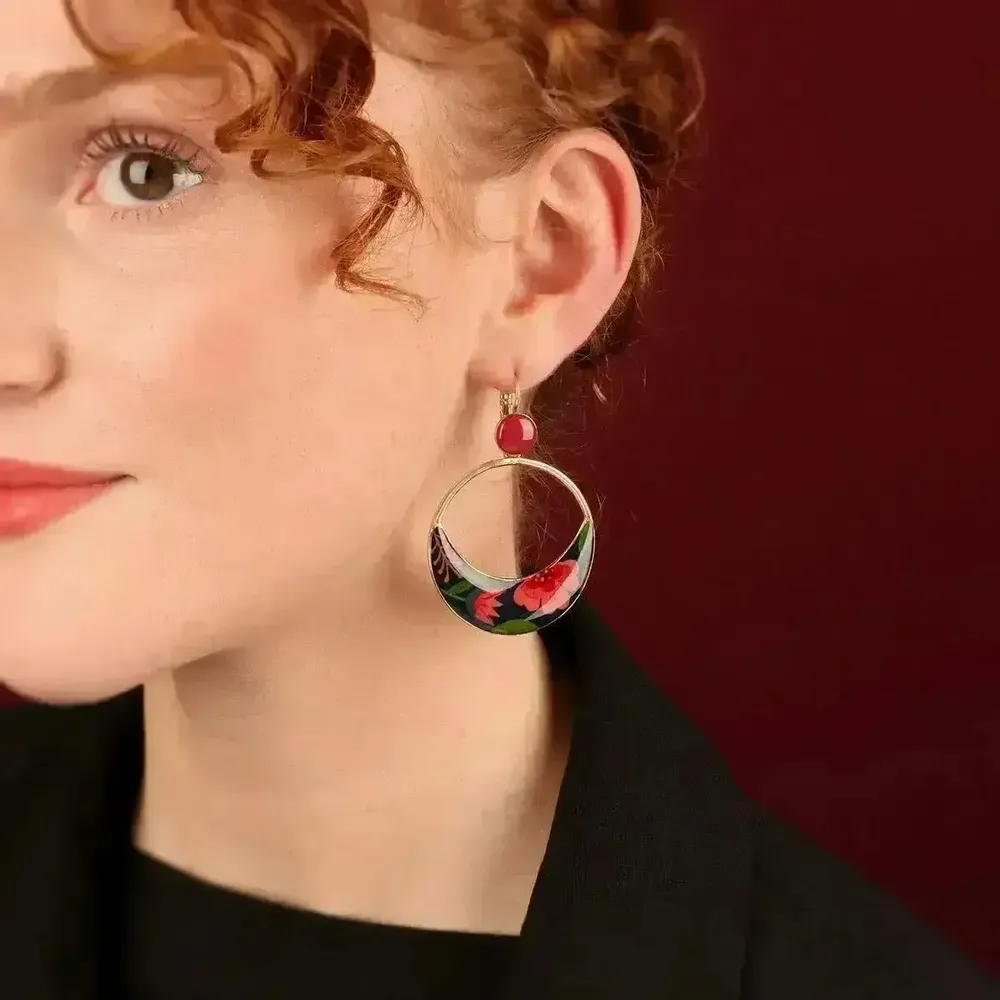 Bijoux - DORMEUSES ALFRED COULEUR DORE MULTI - ILARIA.I