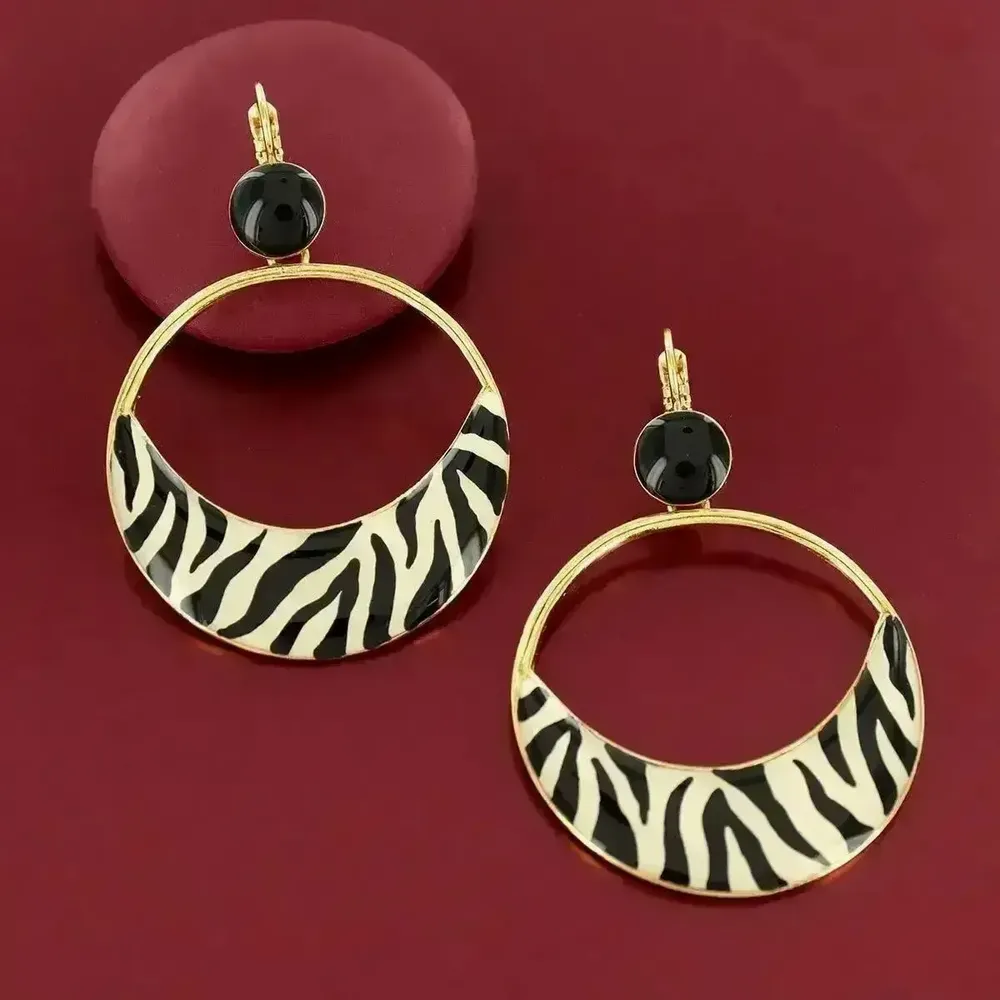 Bijoux - DORMEUSES ALFRED COULEUR DORE NOIR - ILARIA.I