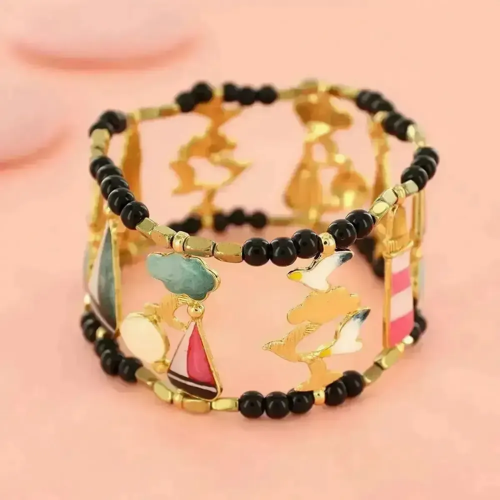 Bijoux - BRACELET HORIZON COULEUR DORE MULTI - ILARIA.I