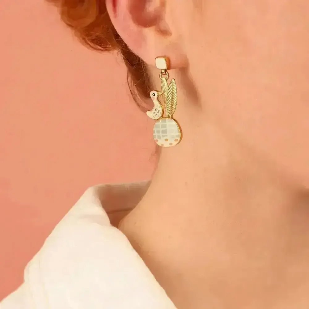 Bijoux - PUCES PLUME COULEUR DORE MULTI - ILARIA.I